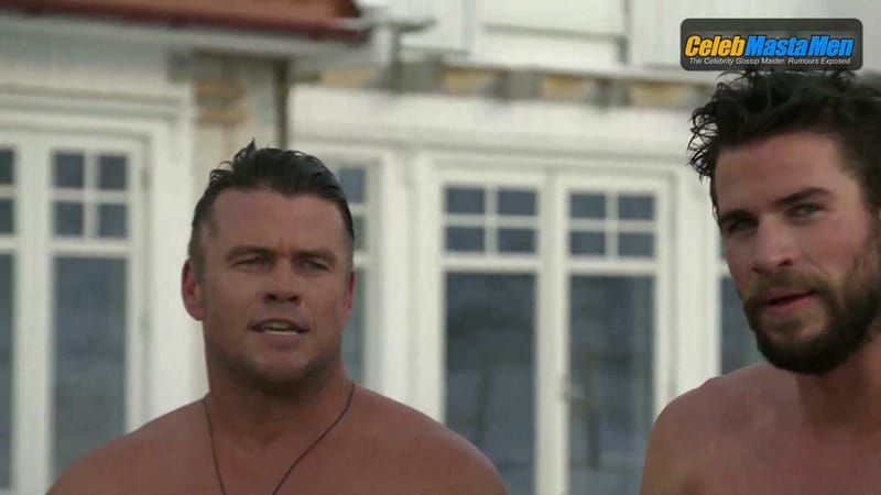 Chris Hemsworth, Liam Hemsworth and Luke Hemsworth Shirtless Scene in Limitless