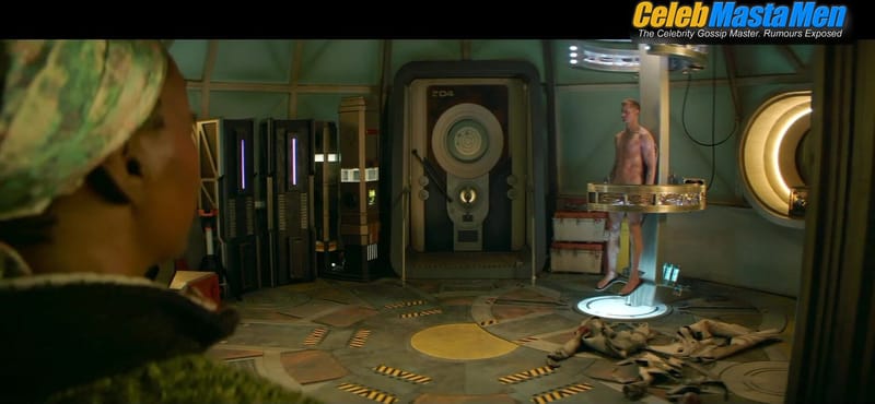 Alexander Skarsgard Shirtless Scene in Murderbot