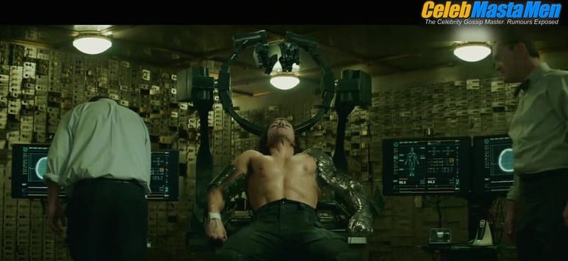 Sebastian Stan Shirtless, Sexy Scene from Captain America The Winter Soldier