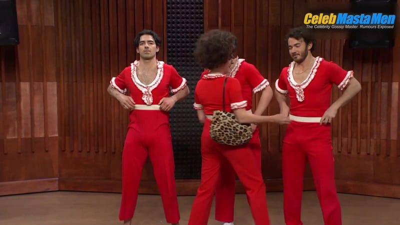 Joe Jonas, Kevin Jonas and Nick Jonas Bulge Scene from Saturday Night Live