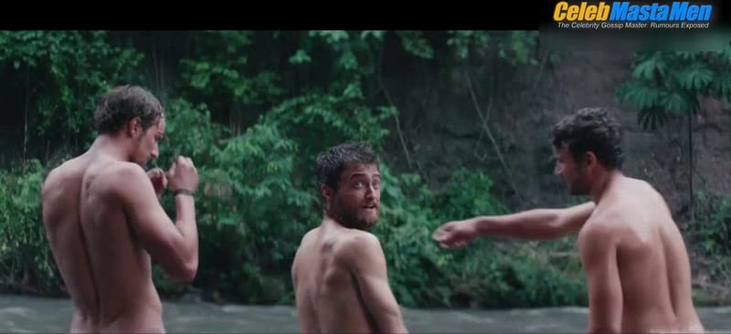Daniel Radcliffe, Alex Russell and Joel Jackson Hot Scene from Jungle