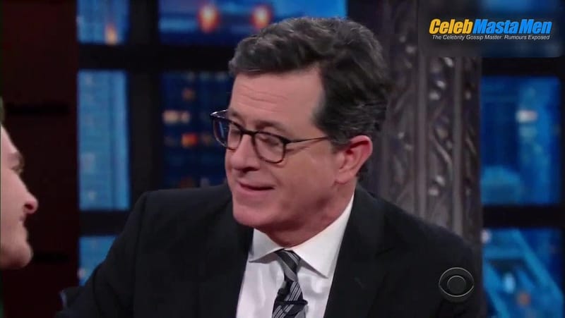 Andrew Garfield and Stephen Colbert Sexy Scene in The Late Show With Stephen Colbert