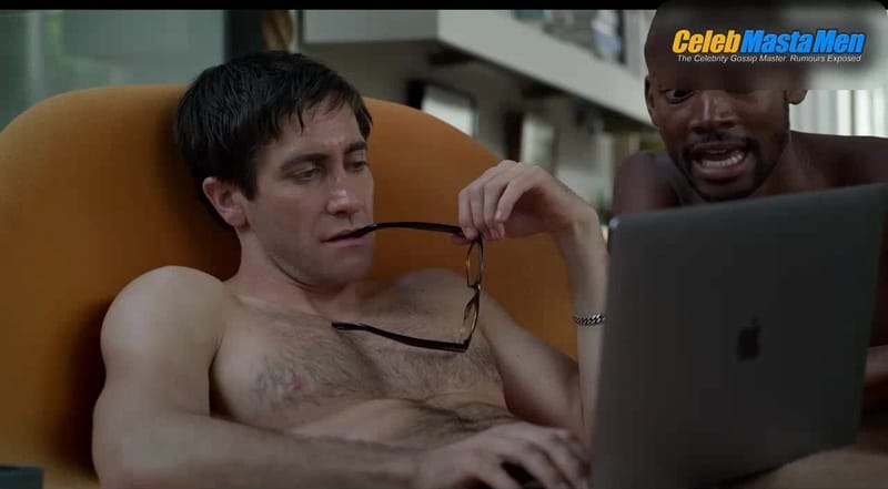 Jake Gyllenhaal and Sedale Threatt Jr. Shirtless, Booty Scene from Velvet Buzzsaw