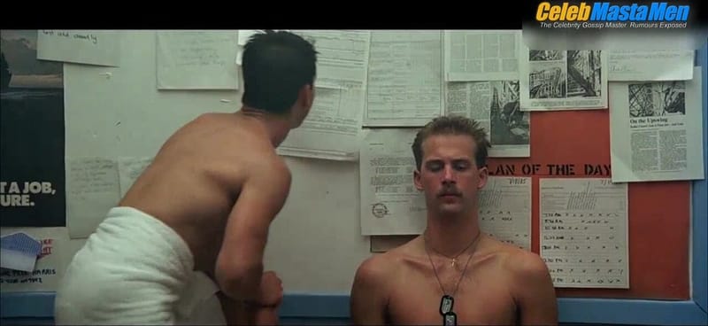 Tom Cruise and Val Kilmer Shirtless Scene from Top Gun