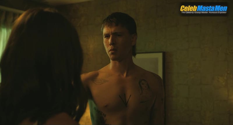 Harris Dickinson Shirtless Scene from A Murder At The End Of The World