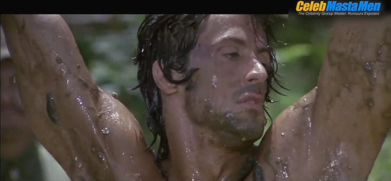 Sylvester Stallone Shirtless, Bulge Scene from Rambo First Blood Part Ii