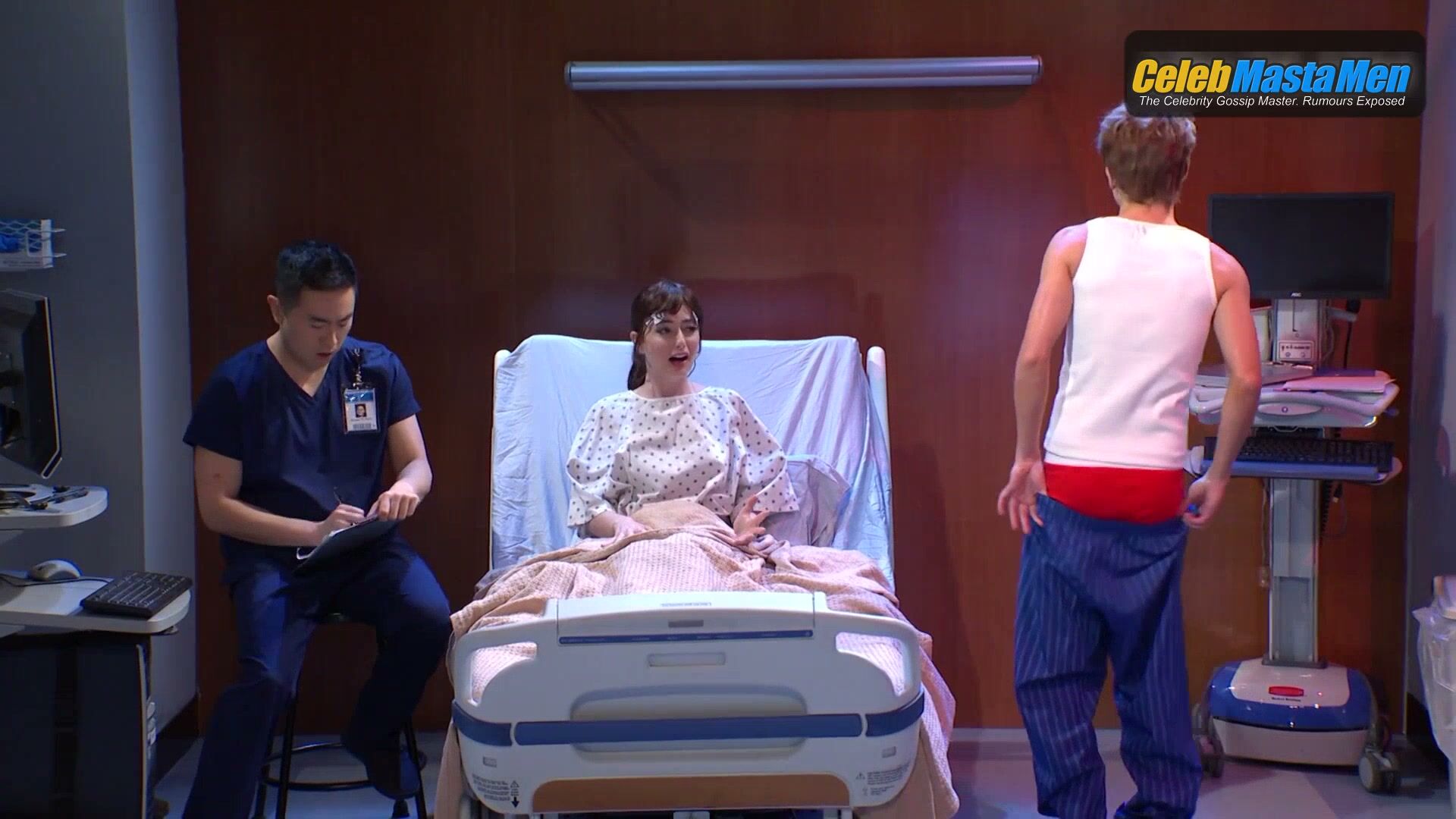 Bowen Yang and Timothee Chalamet Underwear Scene in Saturday Night Live screenshot 2