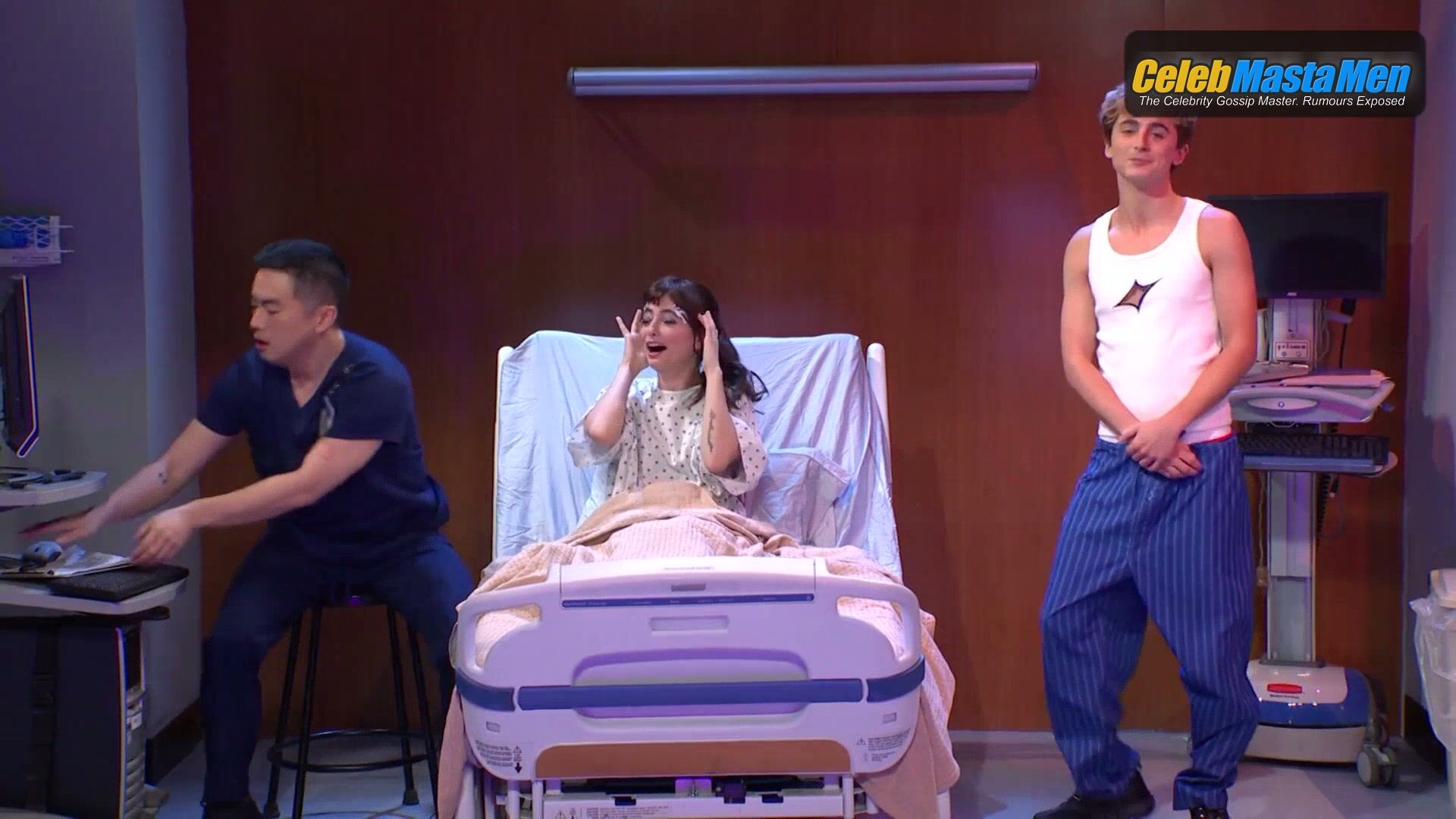 Bowen Yang and Timothee Chalamet Underwear Scene in Saturday Night Live screenshot 5