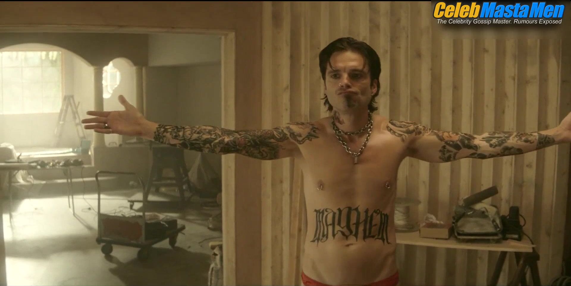 Sebastian Stan Shirtless And Underwear Scene In Pam & - Photo 1 of 5