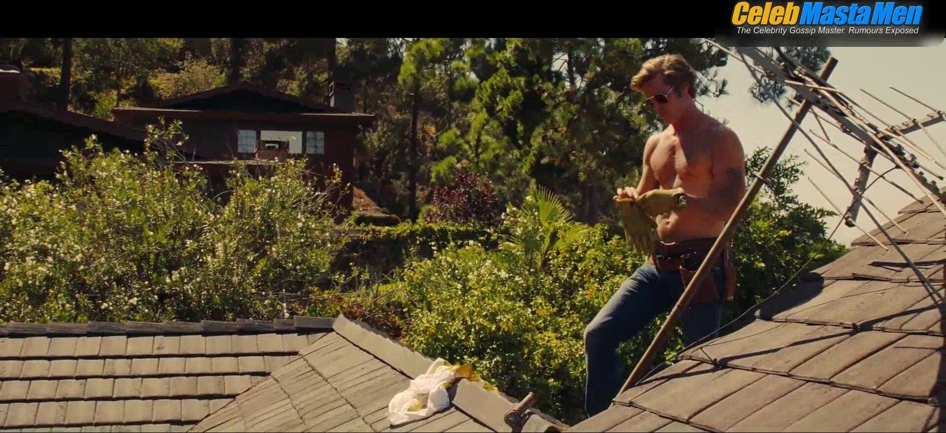 Brad Pitt ’s Shirtless Scene From Once Upon A - Photo 1 of 5 photo 2